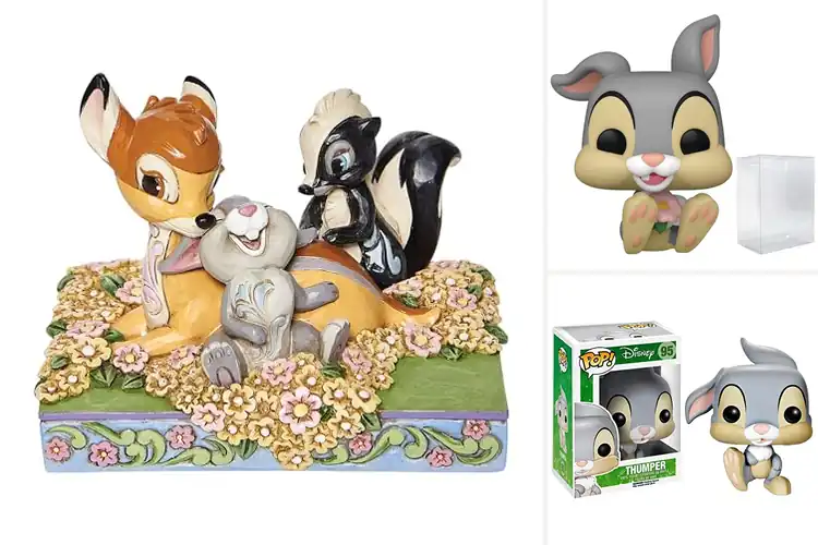 Detailed view of Best 3D Bambi Thumper Figurines