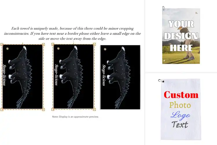 Detailed view of Best Custom Photo Golf Towel Designs
