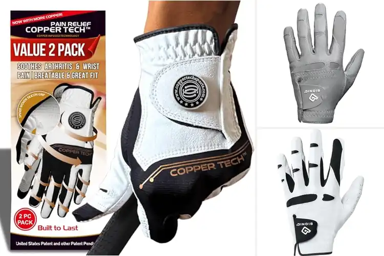 Detailed view of Best Durable Palm Pad Reinforced Leather Golf Gloves