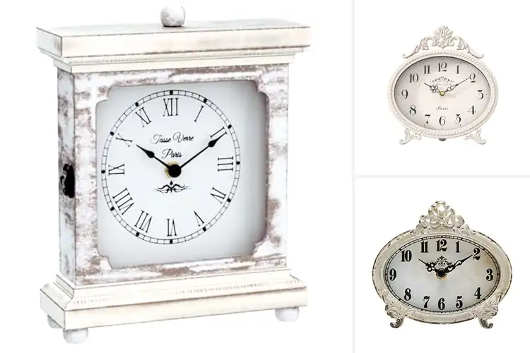 Detailed view of Best French Rustic Mantel Clock