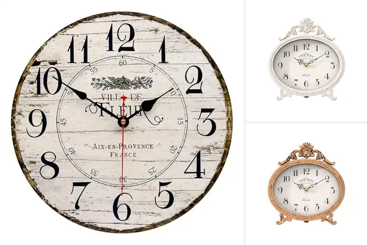 Detailed view of Best French Rustic Style Clocks