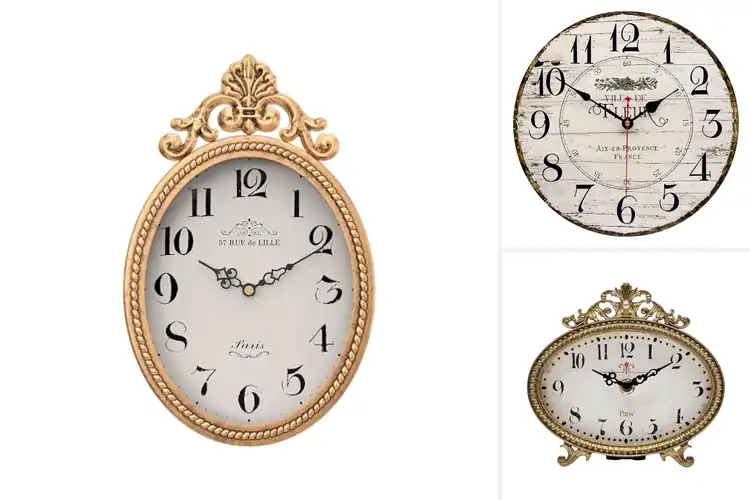 Detailed view of Best French Style Home Decor Clocks