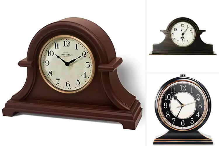 Detailed view of Best Living Room Mantel Clock Rustic