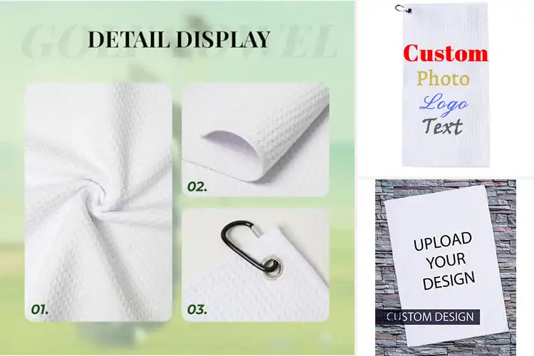 Detailed view of Best Logo And Text Golf Towel