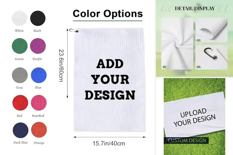 Detailed view of Best Logo And Text Golf Towels