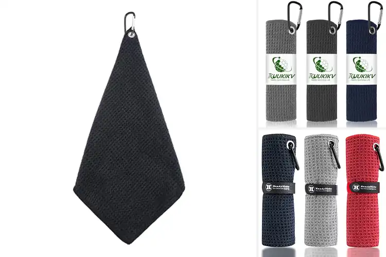 Detailed view of Best Microfiber Waffle Golf Towels Absorbent