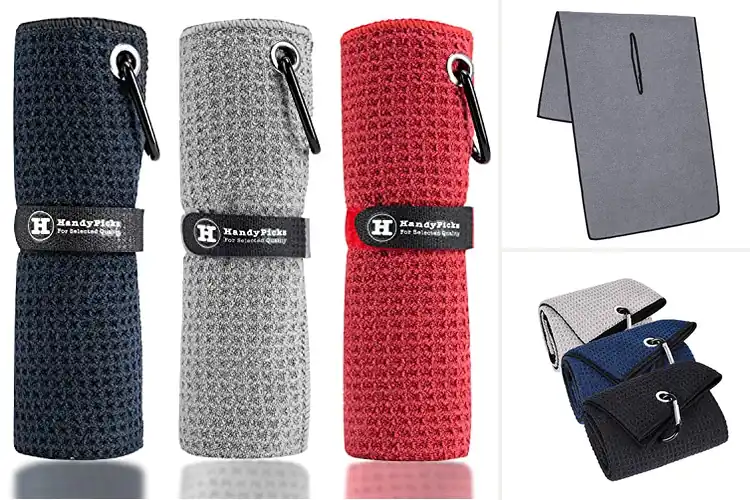 Detailed view of Best Microfiber Waffle Golf Towels