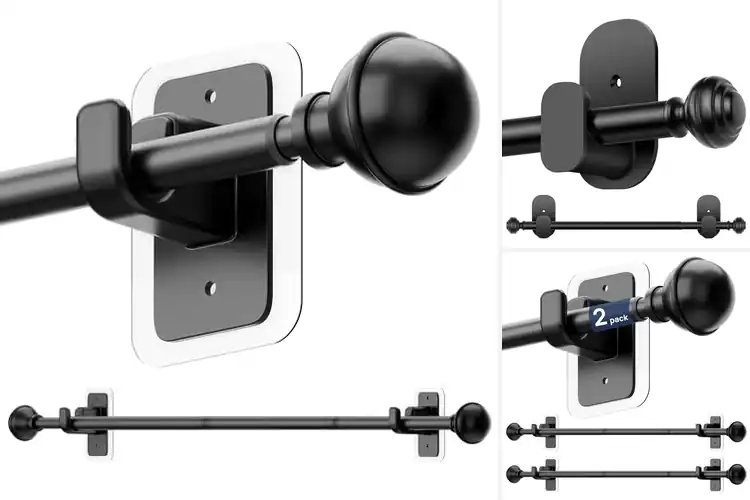 Detailed view of Best No Drilling Curtain Rods: 10 Easy, Damage-Free Options