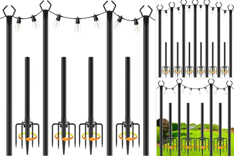 Detailed view of Best Outdoor String Light Stands for Cozy Ambience