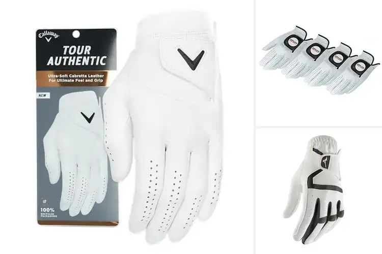 Detailed view of Best Premium Cabretta Leather Golf Gloves