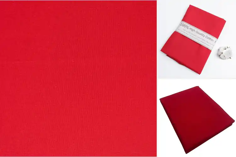 Detailed view of Best Red Cotton Fabrics For Crafting
