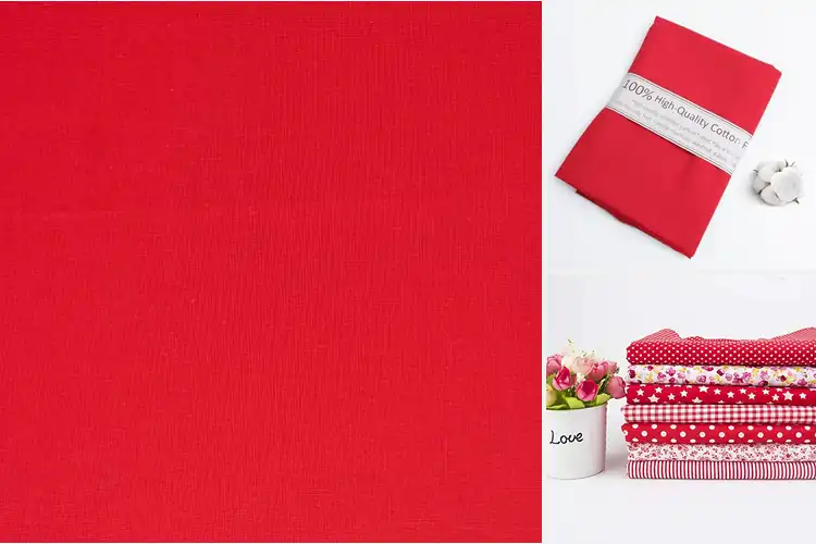 Detailed view of Best Red Cotton Fabrics
