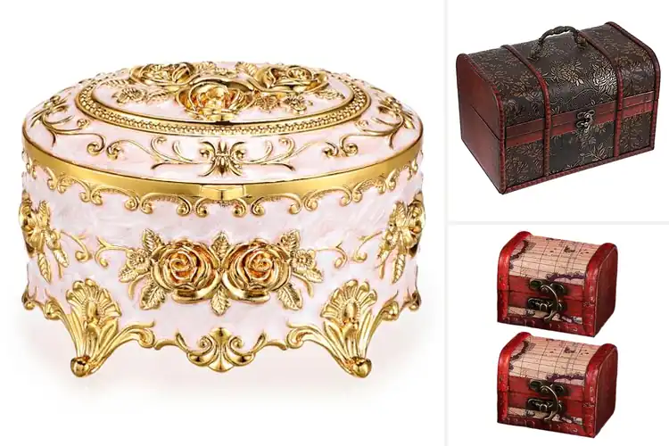 Detailed view of Best Retro Jewelry Storage Box