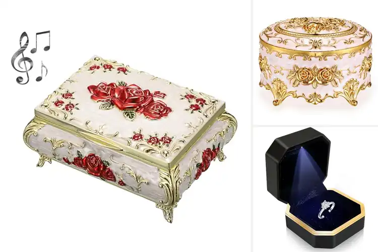 Detailed view of Best Romantic Jewelry Boxes For Her