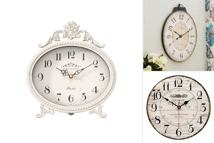 Detailed view of Best Rustic French Clock Gift