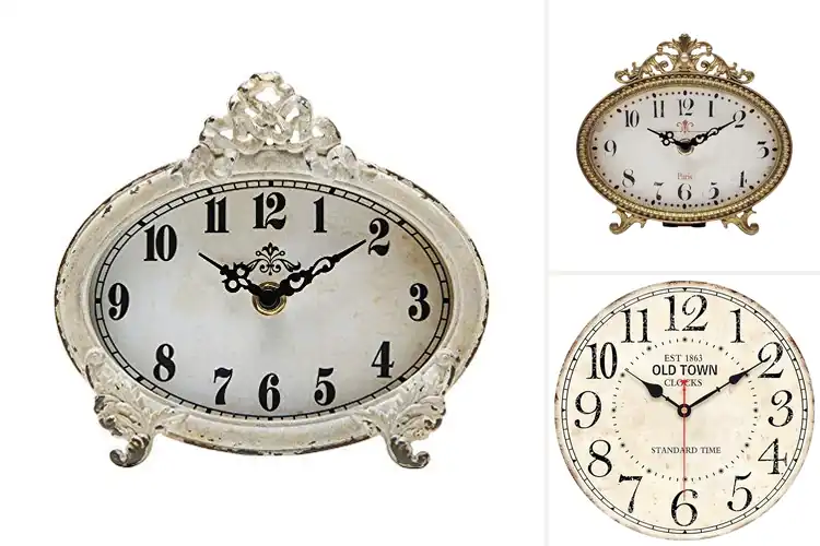 Detailed view of Best Victorian French Rustic Home Décor Clock