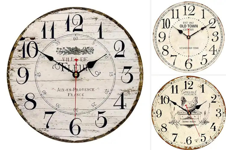 Detailed view of Best Vintage French Rustic Clock