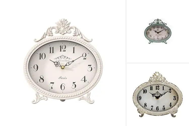 Detailed view of Best Vintage French Rustic Mantel Clocks