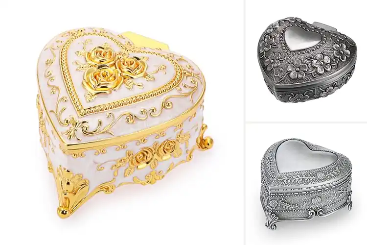 Detailed view of Best Vintage Heart Shaped Boxes