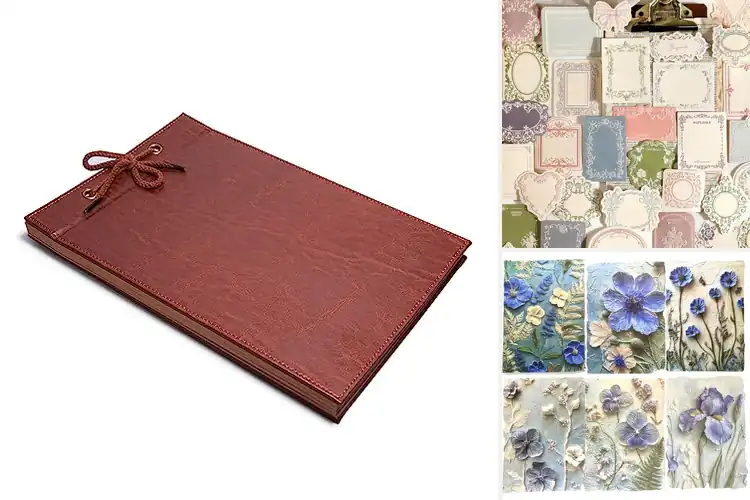 Detailed view of Best Vintage Style Embossed Cover Scrapbook