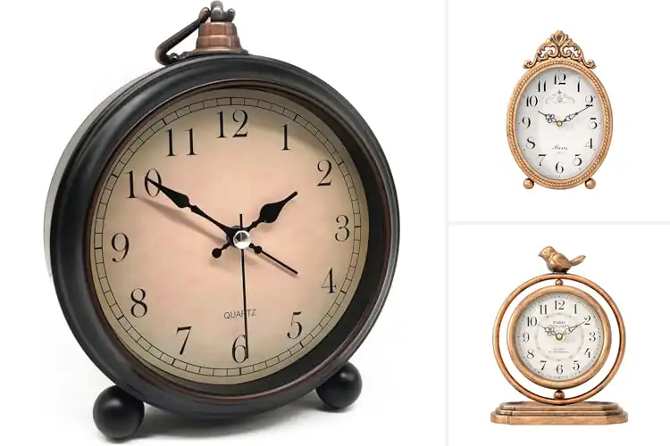 Detailed view of Best Vintage Table Clock Decor